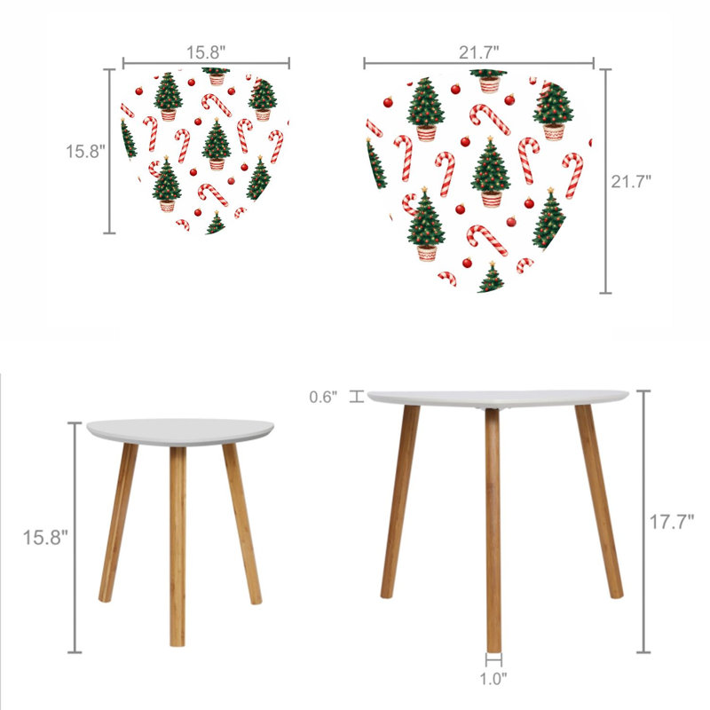 Ensemble de 2 tables basses gigognes Triangle