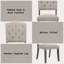 Ensemble de 2 chaises d'appoint en lin beige et chêne gris vieilli