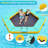 10 FT Hexagonal Floating Ring Inflatable Water Hammock with Soft Ladder, Heavy Duty Lake Raft for Pool and Lake, Inflatable Raft Fits Multiple People for Summer Party, Mint Green+Black