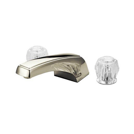 Double Handle Deck Mounted Roman Tub Faucet, Satin Nickel