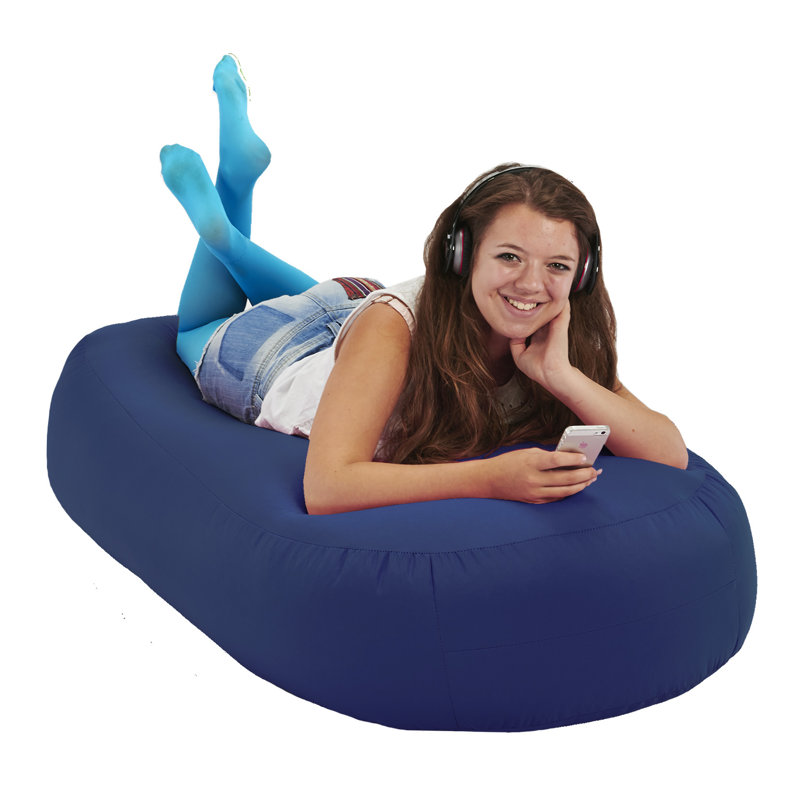 Polyester Outdoor Friendly Refillable Bean Bag Sofa, Blue