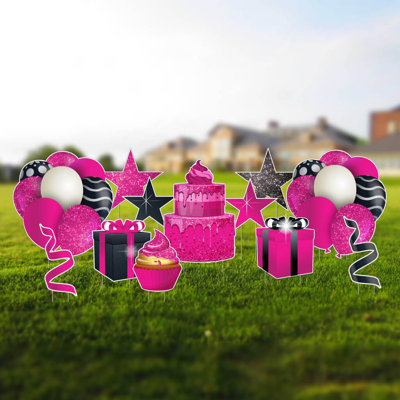 Weather Resistant Plastic Staked Birthday Garden Stake