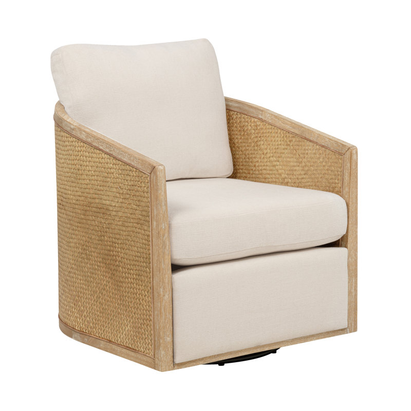 Chaise pivotante en rotin Keegan