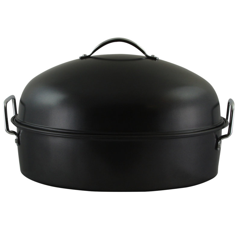 Gibson Kenmar 16 in. Carbon Steel Roasting Pan