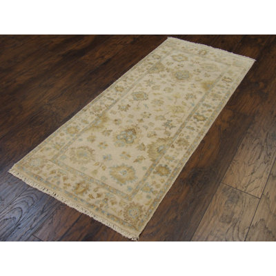 One-of-a-Kind 2'6" X 6' Runner Wool Area Rug in Ivory