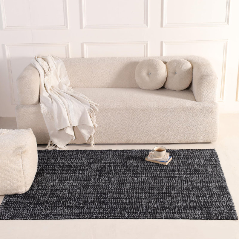 Herringbone Woven Cecelia | 4' x 6' | Black & White
