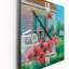Horloge murale en bois avec patio et fleurs en fleurs-1879077498
