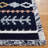 Baston Southwestern Navy/Orange/White Area Rug-157903949