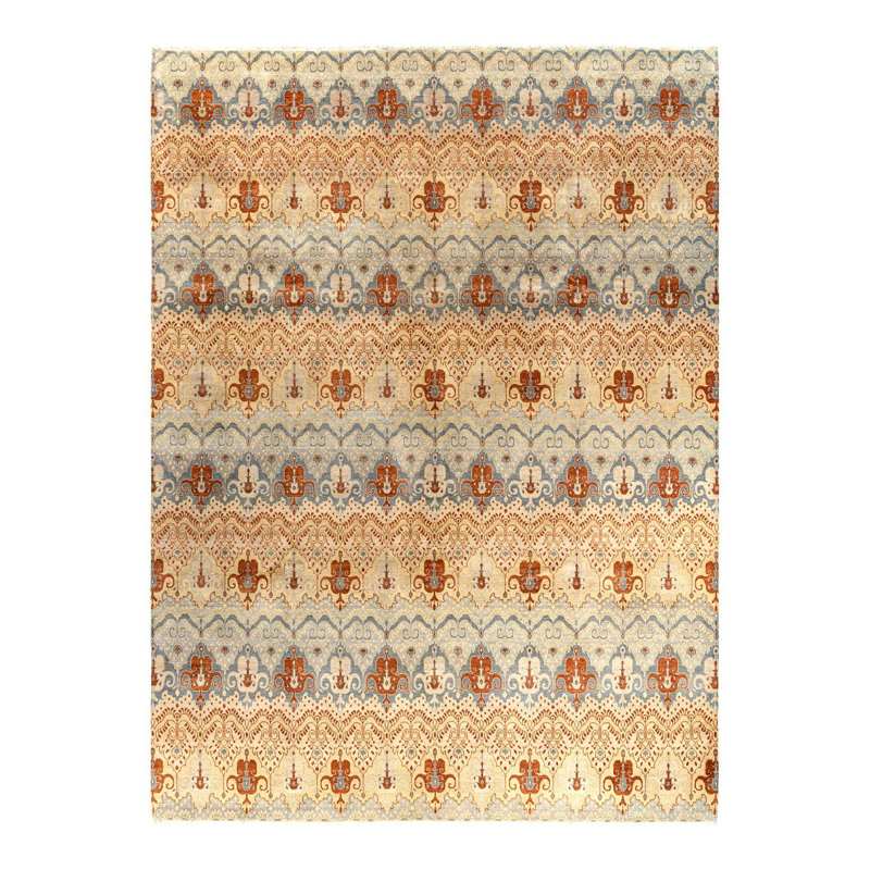 Overdyed One-of-a-Kind 9' 3" X 12' 3" Hand Knotted Area Rug