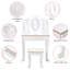 Coiffeuse pour enfants, ensemble de coiffeuse avec miroir et tabouret-460561793