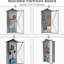 Remise de rangement en fer galvanisé, fonction imperméable, serrure robuste, installation en douceur, convient aux cours de jardin et aux zones de construction, profondeur de 16,92 po, noir, armoire d'extérieur de conception classique, longue