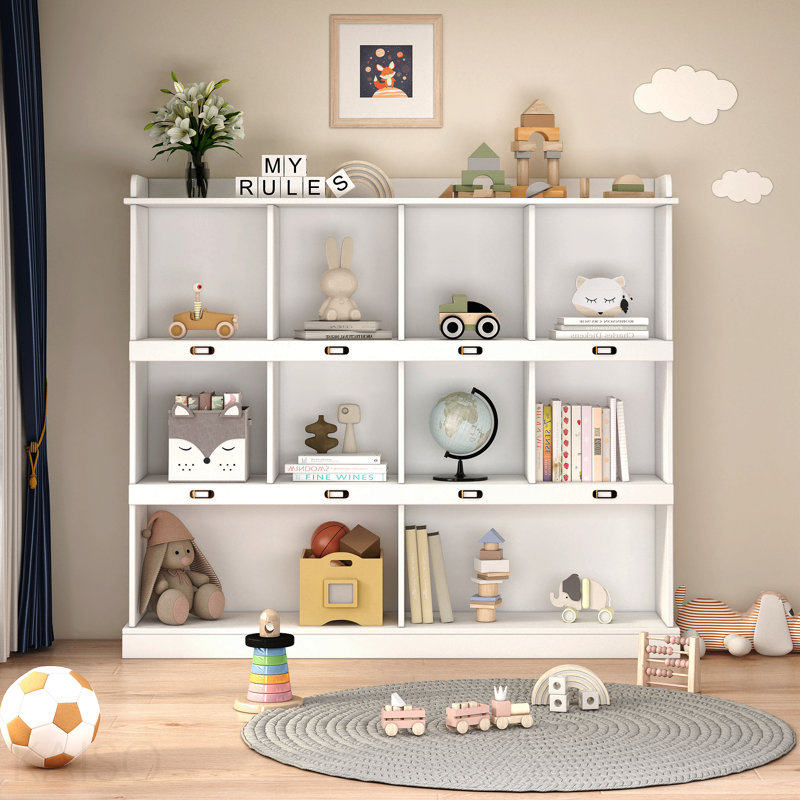 10-Shelf Bookcase, White