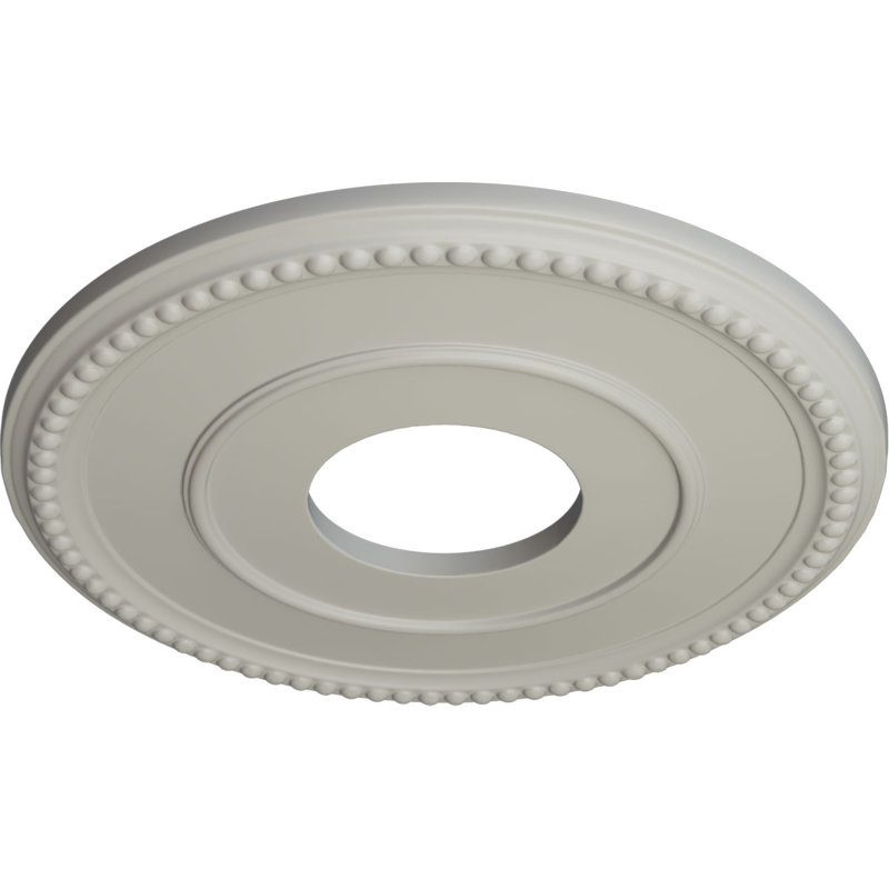Médaillon de plafond en acanthe Endurathane Legacy, DO 12 3/4 po x P 7/8 po (convient aux auvents jusqu'à 3 1/2 po), fini cuivre peint à la main