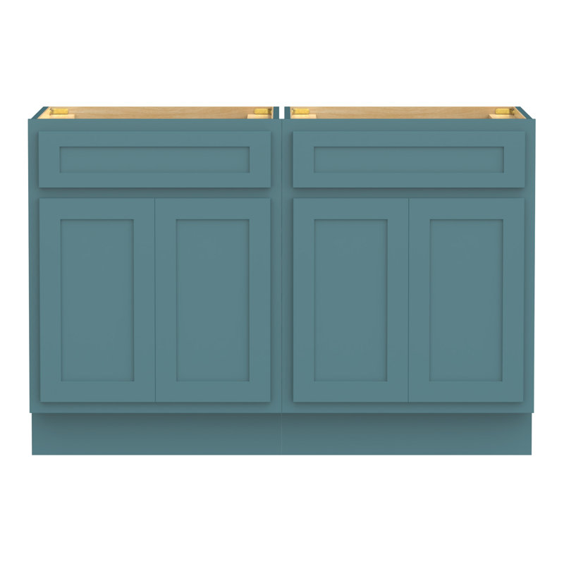 Base de meuble-lavabo double 48 po seulement, Sarcelle