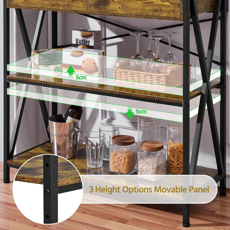Cheetham 90cm Stainless Steel Standard Baker's Rack with Microwave Compatibility