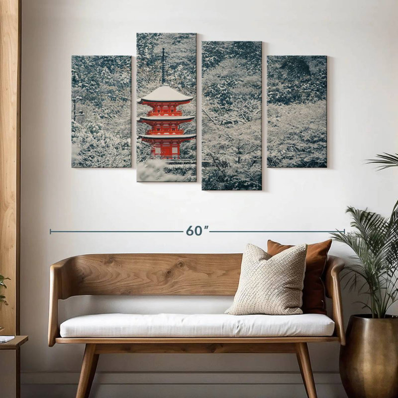 Temple japonais Adella Icy, H 32 po x l 52 po