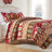 Greenland Home Fashions Gingerbread Lane Red 3-Piece King Size Quilt Set 105x95 + 20x36 (2)-100660293