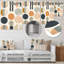 Décoration murale géométrique équilibre géométrique pastel orange gris I-123120290-123120296