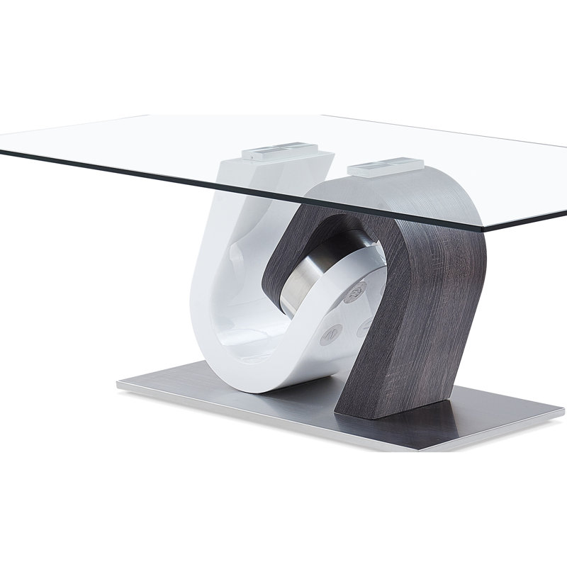 Tony Dining Table, 16.54"H x 47.24"L x 27.56"W, Black/White
