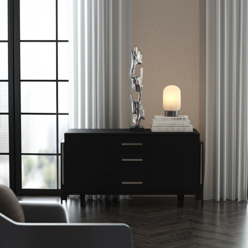 Statues Altus Modern Post Statues Sculpture, Argent, H 31,5 po x l 6,75 po x P 2,74 po