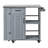Outdoor Solid Wood Bar Cart Portable Rolling Kitchen Island Cabinet With Storage Shelves, Drawers And Hidden Spice Racks-886053583