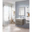 Meuble-lavabo mural en bois avec tiroirs doubles, système de fermeture en douceur, lavabo en céramique - créez un espace de salle de bain moderne et minimaliste!-115922331-115922332