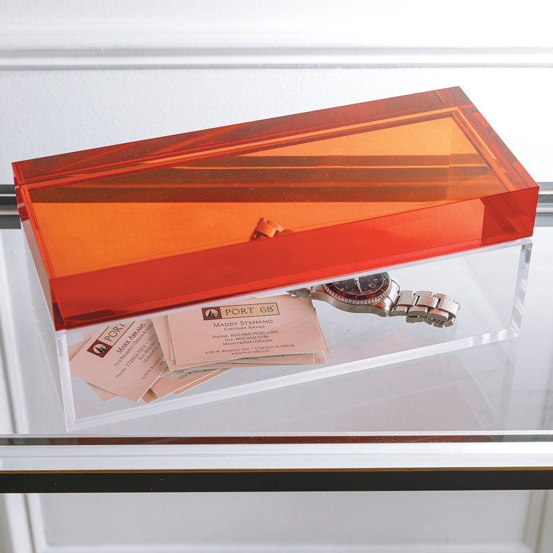 Glencoe Boxes, Red/Clear