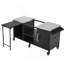 Chariot de barbecue 72,4 po avec table de préparation pliante, tablettes réglables et support à épices