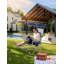 Chaise de camping d'extérieur avec auvent et panneau solaire de 30 W, chaise de camping, de plage et de sport portable avec repose-pieds amovible (paquet de 1 bleu)
