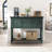 Green Narrow Long Sofa Table, Hallway Shoe rack with 2 Drawers