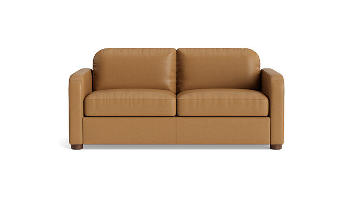 Archie Leather Loveseat (70"), Leather - Butterscotch