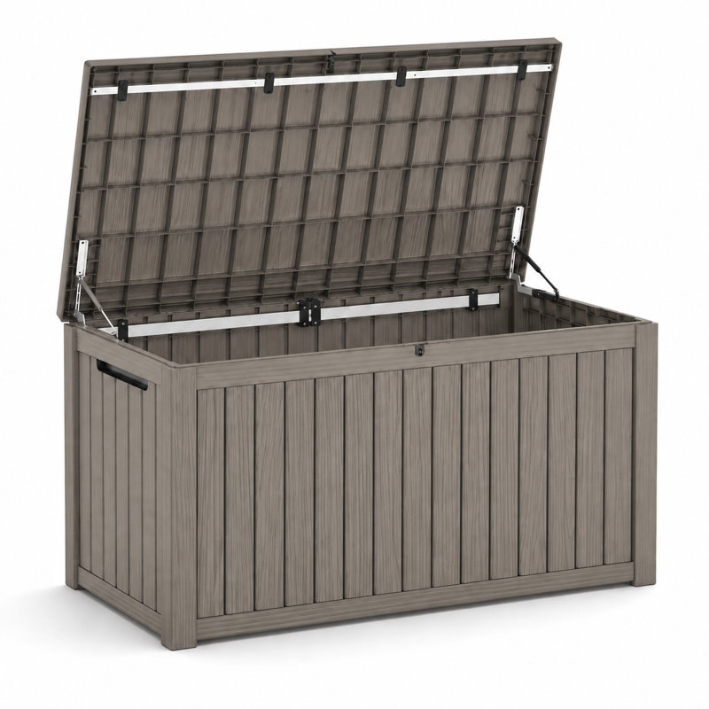 Boîte de rangement en résine 185 gallons, Gris