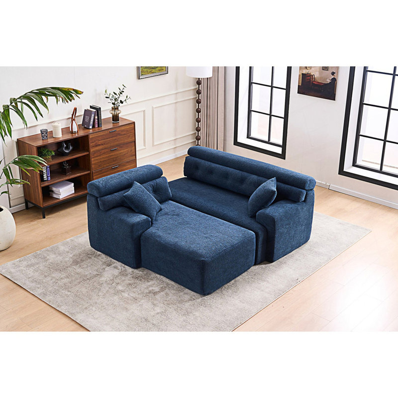 Canapé à compression, méridienne combinant 2 coussins