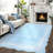 Scalloped 9x12 Area Rug Washable, Modern Pearl Velvet Living Room Carpet with Non-Slip Backing & Low Pile-225102430-225102376
