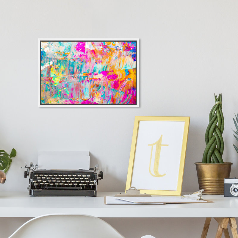 Sunshine Days - Impression sur toile, Reproduction avec cadre flottant, H 10 po x l 15 po, White