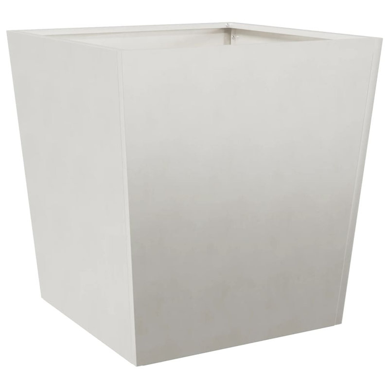 Chaely Metal Planter, Light Gray, 1, 19.69" H x 19.69" W x 19.69" D