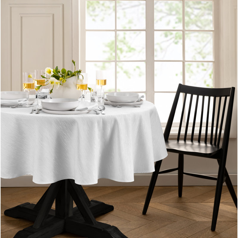 Nappe ronde / ovale en polyester Brosh, Rond 90 po, Blanc