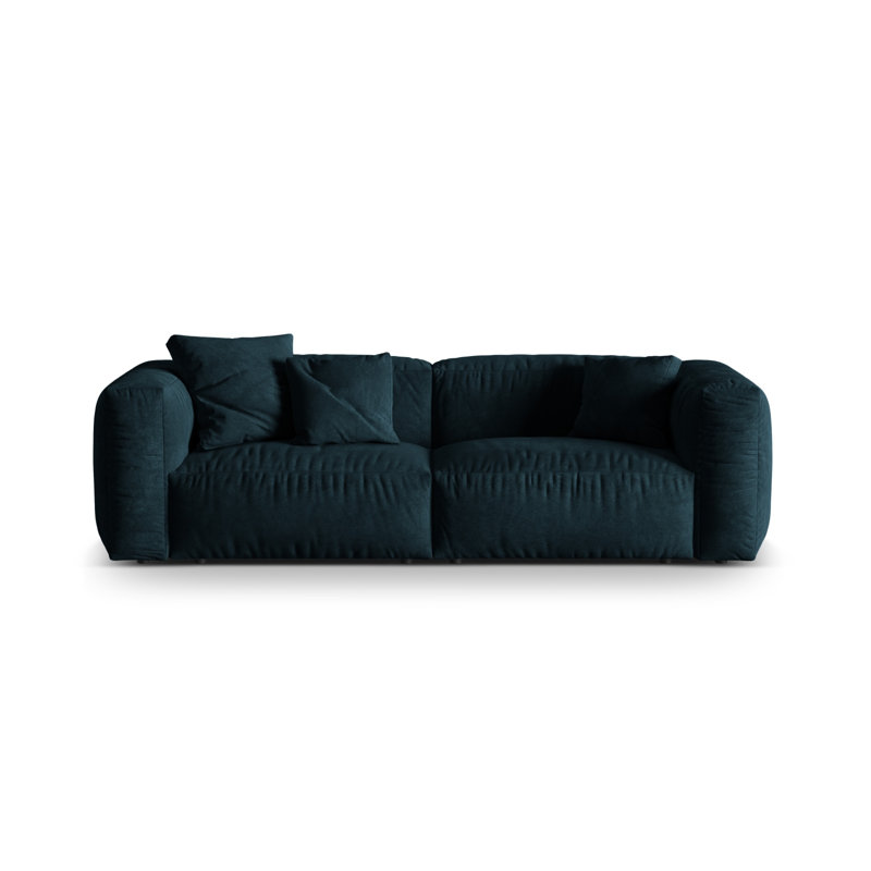 Carlens 3 Seater Velvet Sofa, Deep Petrol
