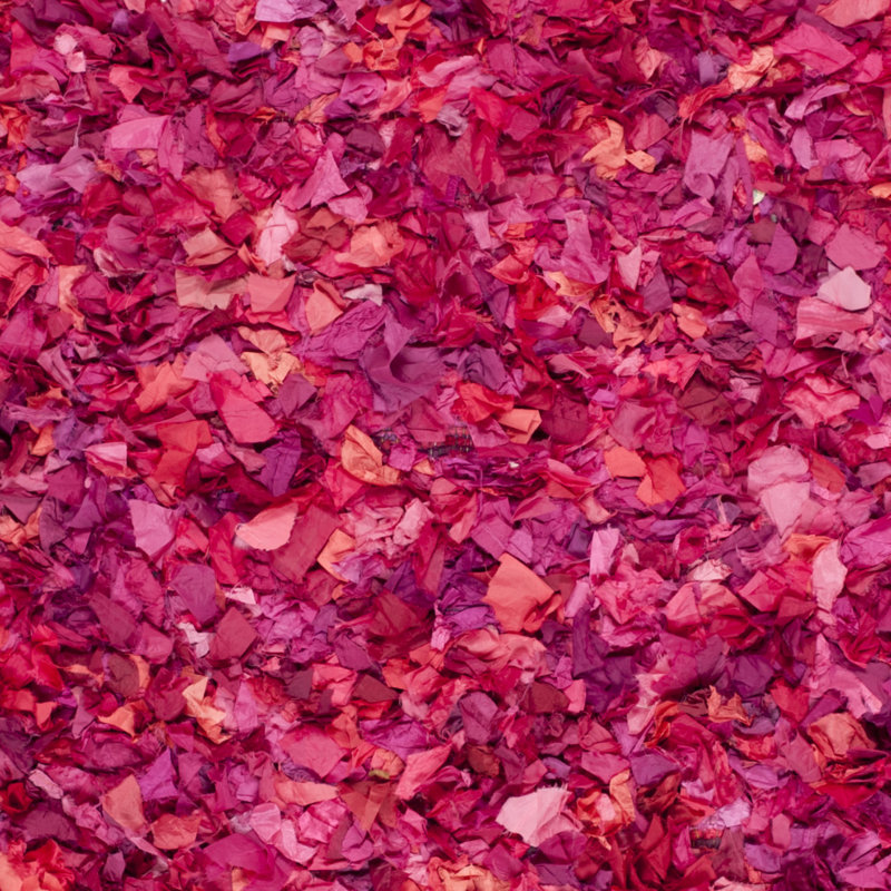 Tapis rose à poils longs Godsey, Rectangulaire 3 pi x 5 pi