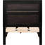 Lit simple à panneau noir avec tiroirs intégrés et garniture en cristal, plateforme à lattes, bois franc asiatique, longs tiroirs en stratifié de 78,52 pouces, garniture à paillettes sur poignées, bois massif