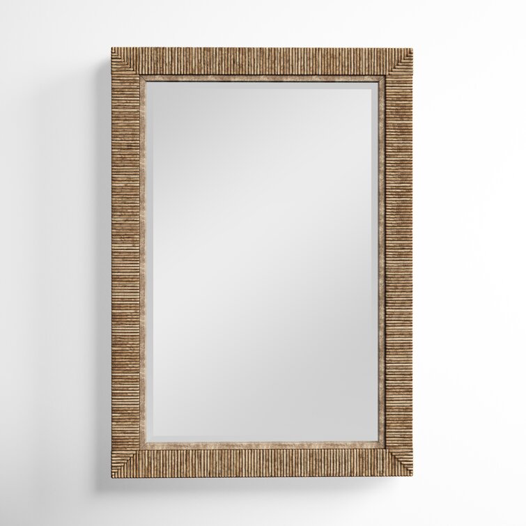 Adrianne Rectangle Rattan Wall Mirror