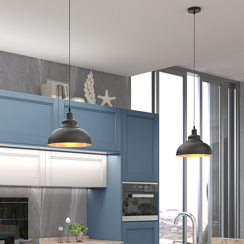 Luminaire suspendu en forme de dôme à 1 lumière Kenlynn