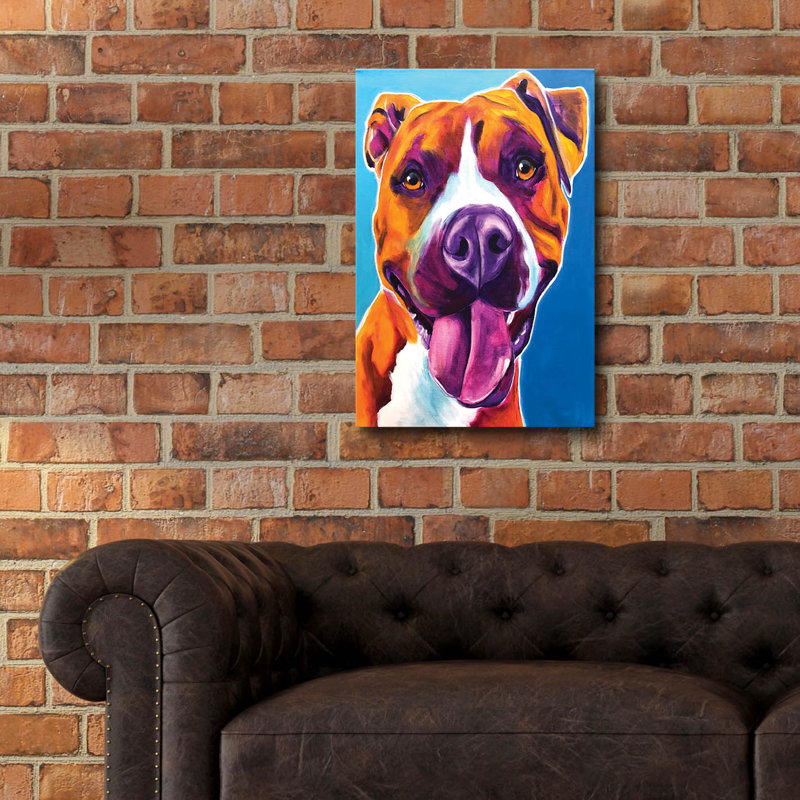 «Pit Bull - Yummy» par Dawg Painter, H 24 po x l 16 po x P 0,2 po