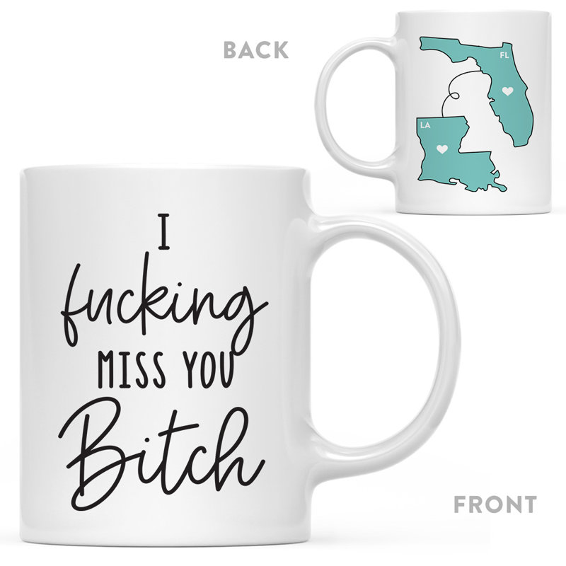 Ceramic Coffee Mug, Florida And Louisiana