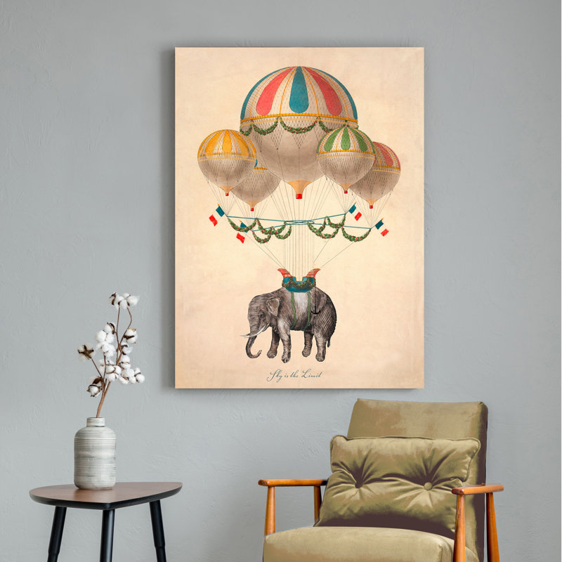 Sky Is The Limit by Stef Lamanche - Print on Canvas, 70cm H x 50cm W x 4cm D