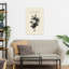 Art floral mural monochrome délicat classique-1172253478