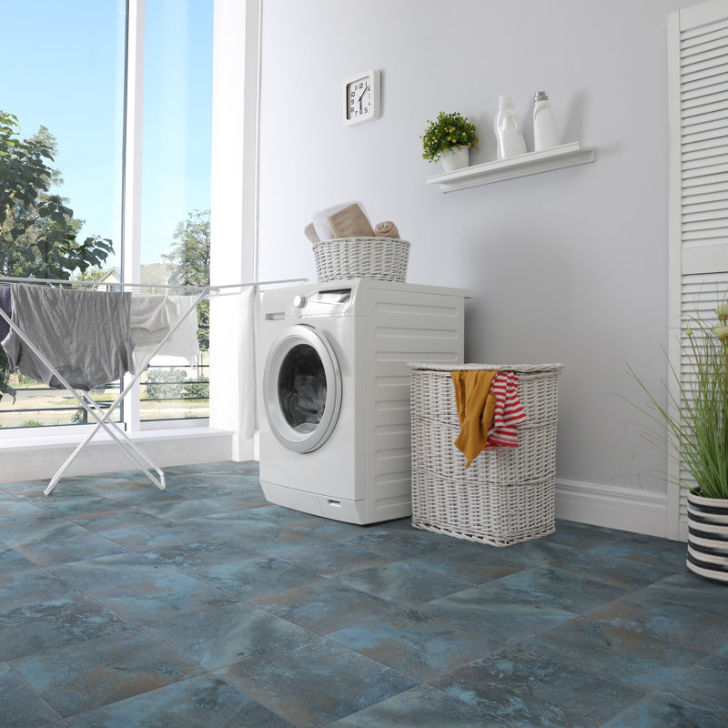 Biotech Ocean 12" x 12" Porcelain Stone Look Wall & Floor Tile, Green River