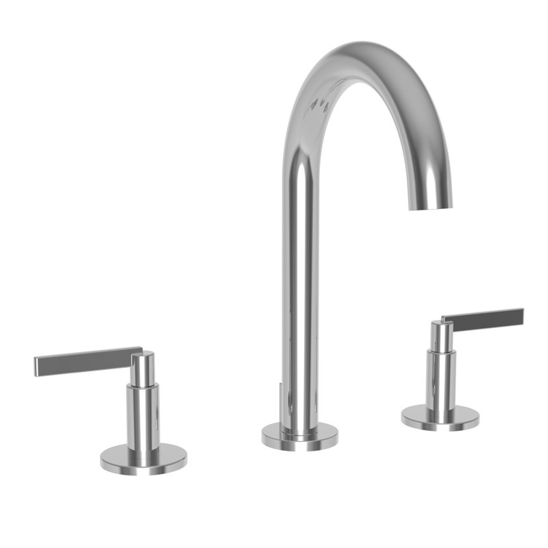 Tolmin Widespread Bathroom Faucet with Drain Assembly, Cross Handle, Polished Chrome
