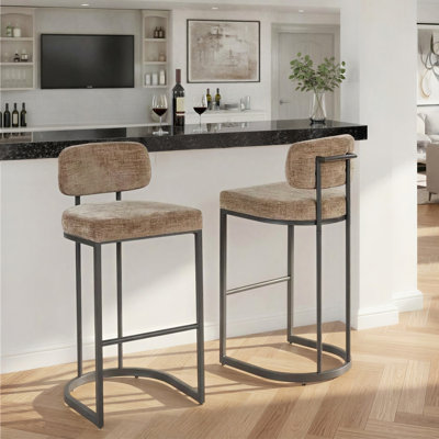 Tabourets de bar à hauteur fixe de 30 po Erma (ensemble de 2)