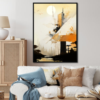 «Grey Sunset Collage II - Abstract Collages», art mural